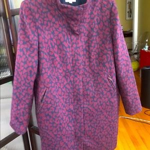 Loft animal print coat size XL